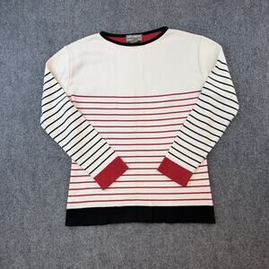 Laura Leigh Ltd Collections Striped Knit Sweater Womens XL Runs Small Italy